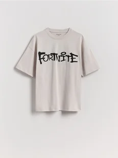Reserved - T-shirt z nadrukiem Fortnite - jasnoszary - Koszulki dla chłopców - miniaturka - grafika 1