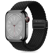 Akcesoria do smartwatchy - Pasek do APPLE WATCH 4 / 5 / 6 / 7 / 8 / 9 / SE / ULTRA 1 / 2 (42 / 44 / 45 / 49 MM) Tech-Protect Nylonmag czarne - miniaturka - grafika 1