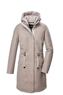 Kurtki damskie - G.I.G.A. DX Damska kurtka polarowa parka/płaszcz z odpinanym kapturem GW 46 WMN PRK, jasnobeżowy, 38, 41988-000 - miniaturka - grafika 1