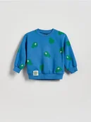 Bluzy i sweterki niemowlęce - Reserved - Bawełniana bluza oversize - niebieski - miniaturka - grafika 1