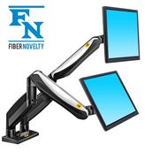 Fiber novelty nb F185A - Solidny obrotowy uchwyt biurkowy do dwóch monitorów LCD, LED 22