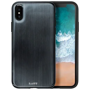 Laut HUEX METALLICS - Etui iPhone X z 2 foliami na ekran w zestawie (Noir) (LAUT_iP8_HX_GM) - Etui i futerały do telefonów - miniaturka - grafika 1