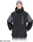 Odzież robocza - Kurtka ochronna ocieplana męska kaptur stójka zamek rzepy napy rękaw ściągacz rzepy wiele kieszeni tafta 210T MILTON 2XL - miniaturka - grafika 1