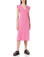 Sukienki - ONLY Sukienka damska Onlmay S/L Wrap Midi Dress JRS, Super Pink, S - miniaturka - grafika 1