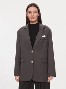 Maryley Marynarka 23IB123/52GR Szary Regular Fit - Marynarki i żakiety damskie - miniaturka - grafika 1