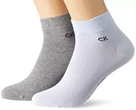 Skarpetki męskie - Calvin Klein Męskie skarpety Quarter, jasnoniebieskie, 43/46, jasnoniebieski, 43-46 EU - miniaturka - grafika 1
