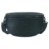 Nerki - Średnia saszetka skórzana typu nerka wielofunkcyjna czarna - miniaturka - grafika 1