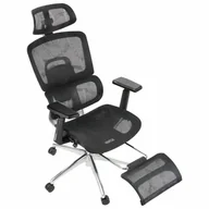 Fotele i krzesła biurowe - Fotel biurowy obrotowy ErgoNew A1F z zagłówkiem i podnóżkiem - miniaturka - grafika 1