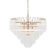 Lampy sufitowe - Szklana lampa wisząca Toulouse 114198 tubki nad stół mosiądz - miniaturka - grafika 1