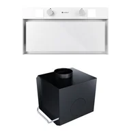 Okapy kuchenne - Okap szafkowy GLOBALO Spineiro 60.1 White + Turbina TW 1.2 - miniaturka - grafika 1