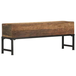 vidaXL Ławka, 120 cm, lite drewno odzyskane vidaXL - Ławki do przedpokoju - miniaturka - grafika 1