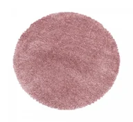 Dywany - Dywan Shaggy Fluffy koło różowy, 80x80 cm - miniaturka - grafika 1