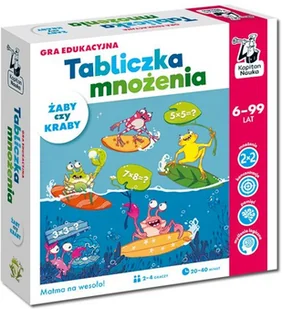Gra edukacyjna Tabliczka mnożenia. Żaby czy kraby. Kapitan Nauka - Gry planszowe - miniaturka - grafika 1