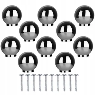 10szt Uchwyt meblowy K1 Gałka Kulka Chrom połysk - Meble modułowe i akcesoria - miniaturka - grafika 1
