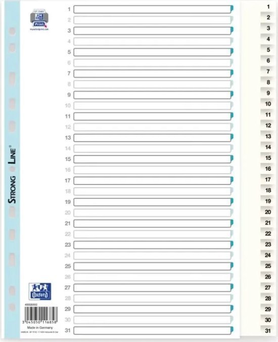 Elba Register Elba Strong-Line® A4+ hvid 1-31 PP