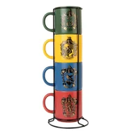 Butelki dla niemowląt - Harry Potter - Zestaw kubków ceramicznych ze stojakiem 300 ml 4 szt. Hogwart Houses - miniaturka - grafika 1