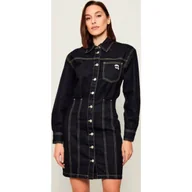 Sukienki - Karl Lagerfeld Jeansowa sukienka Ikon Patch - miniaturka - grafika 1