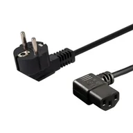 Kable komputerowe i do monitorów - Elmak Kabel zasilający Savio CL-115 IEC C13 kątowy C/F Schuko kątowy 1,2 M KKS8KKBZ0020 - miniaturka - grafika 1