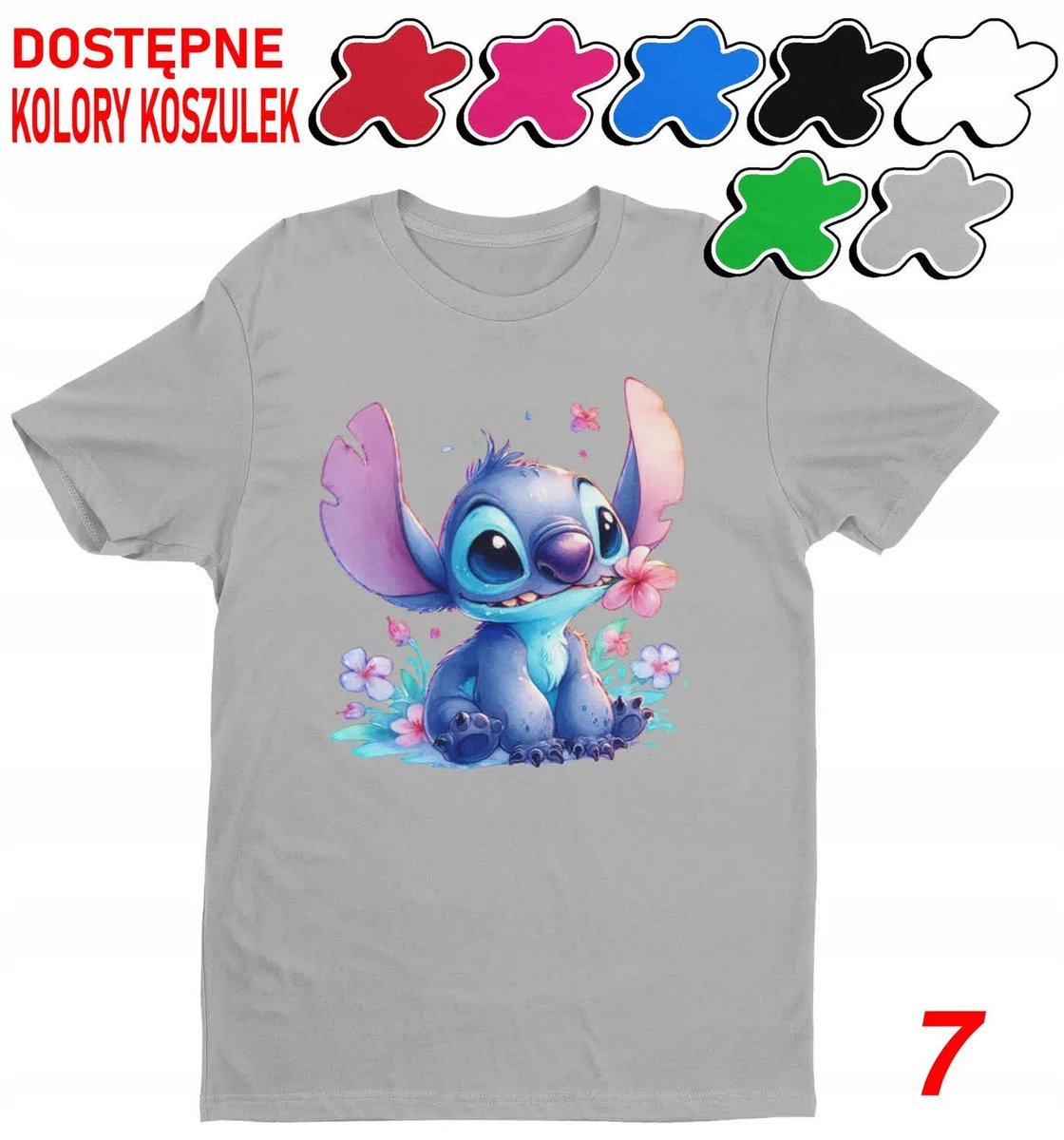 Koszulka Dziecięca Z Nadrukiem Stitch Stich Angel Dużo Wzorów -M 134-140