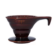 Zaparzacze i kawiarki - TIAMO Ceramiczny drip Tiamo z rączką V02 Biały 4715660755349 - miniaturka - grafika 1