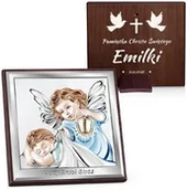 Pamiątka Chrztu Świętego - Kwadratowy obrazek z nadrukiem dla chłopca na Chrzest Święty - miniaturka - grafika 1