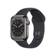 Smartwatch - Apple Watch 8 GPS + Cellular 41mm Graphite Stainless Steel Case/Midnight Sport Band - Regular - miniaturka - grafika 1