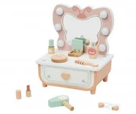 Zabawki kreatywne - Tooky Toy Drewniana toaletka motyl z oświetleniem LED + kosmetyki - miniaturka - grafika 1