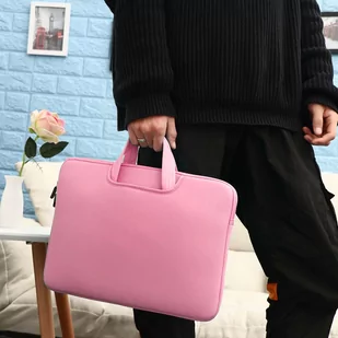 Torba ochronna Alogy pokrowiec neopren Futerał do laptopa do 15.6 Różowa - Torby fotograficzne i futerały - miniaturka - grafika 3