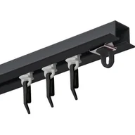 Karnisze - Szyna sufitowa DECASTYL MS Zero z agrafkami pojedyncza 400 cm Czarny - miniaturka - grafika 1