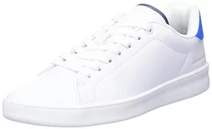 Tommy Hilfiger Męskie tenisówki Court Sneaker Skórzane Cup Cupsole, Szokujący niebieski, 40 EU - Trampki męskie - miniaturka - grafika 1