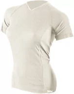 Koszulki sportowe damskie - COOL V-dekolt T-shirt z krótkim rękawem - damski .S .biały - miniaturka - grafika 1