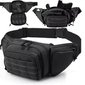 Nerki - Saszetka taktyczna na pas kabura wojskowa nerka 2L (Czarna) - miniaturka - grafika 1