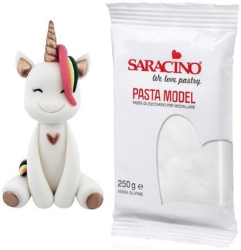 Lukier Plastyczny Masa Cukrowa do Modelowania Figurek Saracino Biała 250g