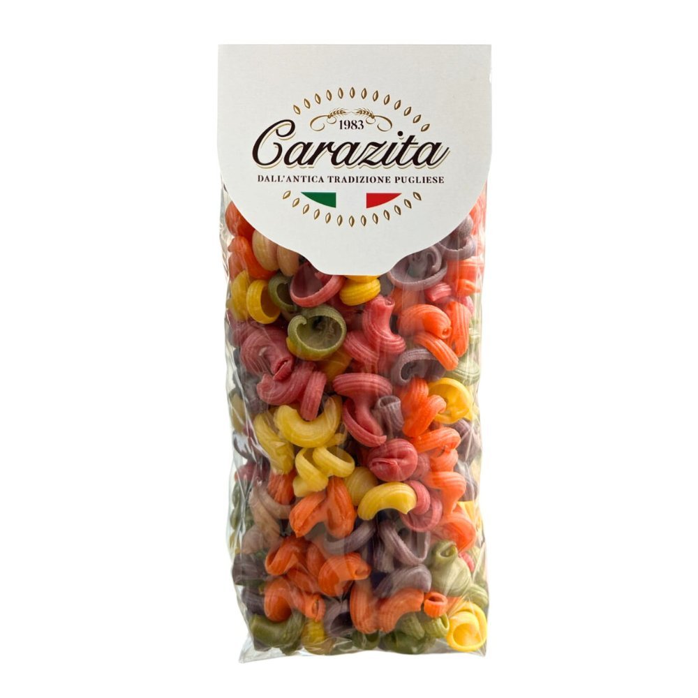 Kolorowy makaron Trottole (bączki) 6 smaków 250 g Carazita