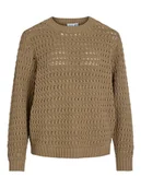 Swetry damskie - Vila Sweter "Lisette" w kolorze brązowym - miniaturka - grafika 1