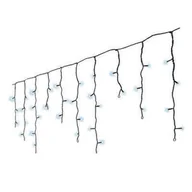 Oświetlenie świąteczne - Lampki zewnętrzne kurtyna sople 490 LED zimny biały - miniaturka - grafika 1