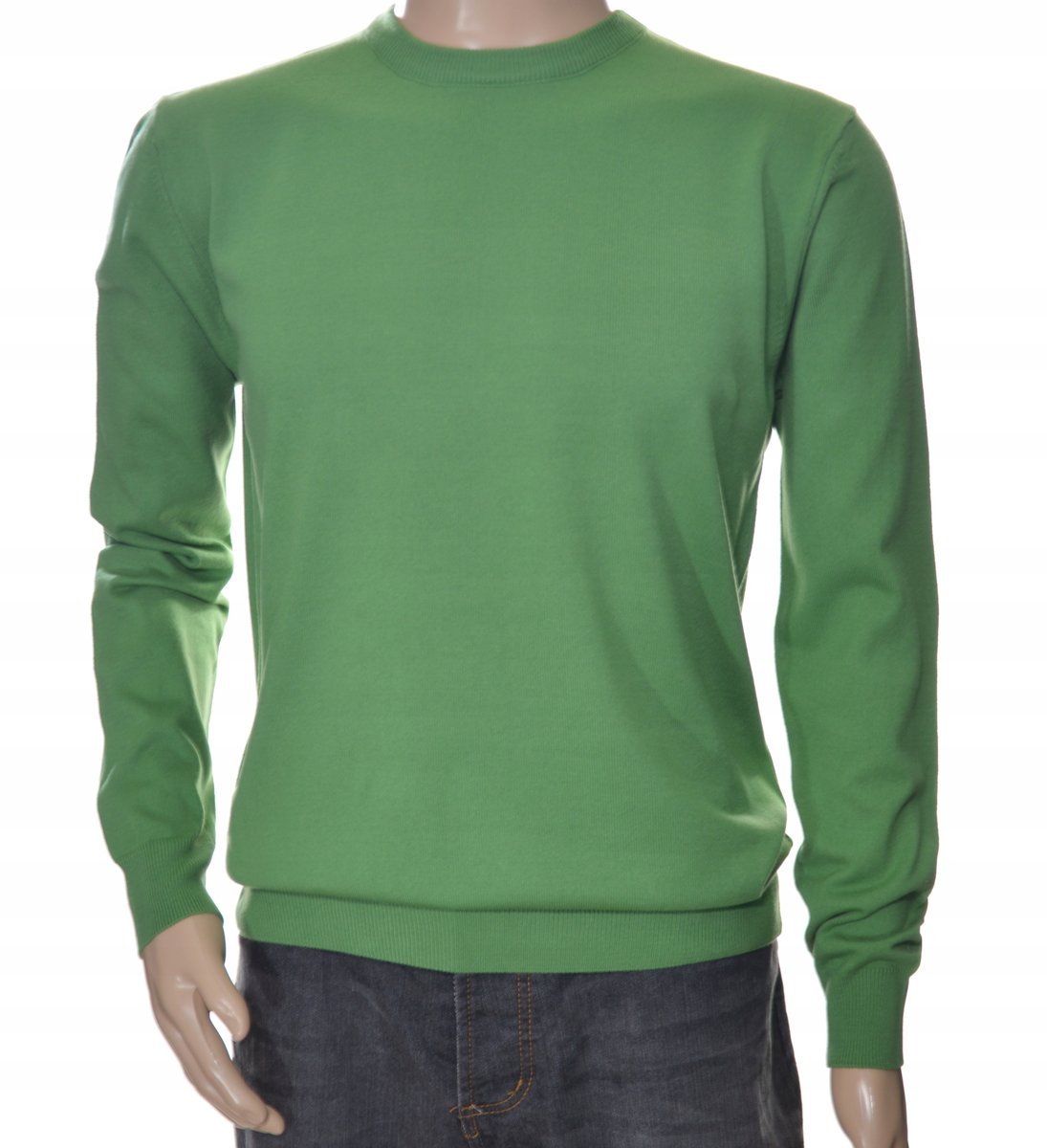 Sweter męski z kaszmiru i wełny merynosów kaszmirowy merino XXL 2XL oliwkowy 146