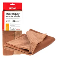 Akcesoria do mycia samochodu - Mikrofibra ścierka 2w1 do czyszczenia wnętrza samochodu i ekranów 30x30 cm 500g amio-03982 - miniaturka - grafika 1