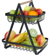 Tace i patery - Patera dwupoziomowa na owoce metalowa - miniaturka - grafika 1