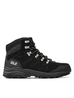 Buty trekkingowe męskie - Jack Wolfskin Trekkingi Refugio Texapore Mid M 4049841 Czarny - miniaturka - grafika 1