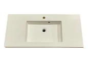 Umywalki - Umywalka Nablatowa / Wpuszczana W Blat, Prostokątna, Biała, 100 X 50 Cm, Polski Producent / Idealstones - miniaturka - grafika 1