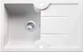 Zlewozmywaki - Zlewozmywak ceramiczny SONRA MERID 78 CRISTA WHITE (58 biały połysk) - miniaturka - grafika 1