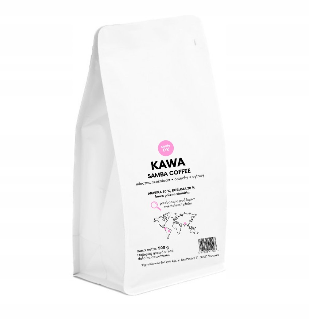 Kawa ziarnista 500 g Samba Coffee Czysty Łyk – przebadana mieszanka