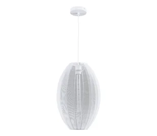Żyrandol na lince KAREI 1xE27/20W/230V śr. 30 cm białe - Lampy sufitowe - miniaturka - grafika 1