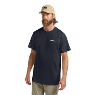 Koszulki męskie - Męska koszulka z krótkim rękawem Jack Wolfskin ESSENTIAL T M dark navy / grey - XL - miniaturka - grafika 1