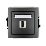 Gniazdka elektryczne - Grafitowe gniazdo HDMI 11DHDMI-1 DECO KARLIK - miniaturka - grafika 1