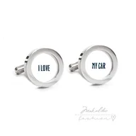 Spinki do mankietów i krawatów - I Love My Car- spinki do mankietów + box - miniaturka - grafika 1