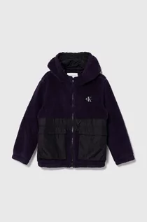 Kurtki i płaszcze dla chłopców - Calvin Klein Jeans kurtka dziecięca kolor fioletowy - grafika 1