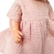 Domki dla lalek - Sukienka Muślinowa Dla Lalki Baby Born 43Cm, Różowa - miniaturka - grafika 1