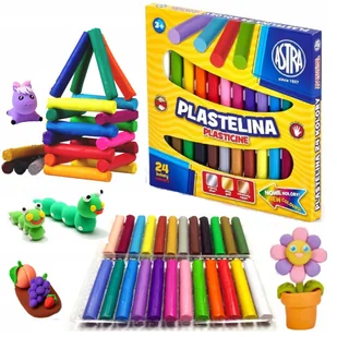 ASTRA PLASTELINA, PLASTELINY 24 KOL. - Masy plastyczne - miniaturka - grafika 1